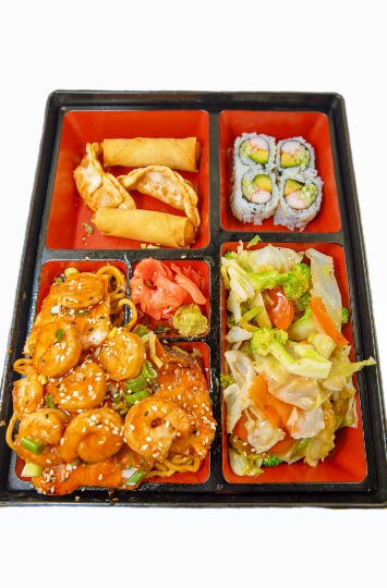 Salmon & Shrimp Bento Box
