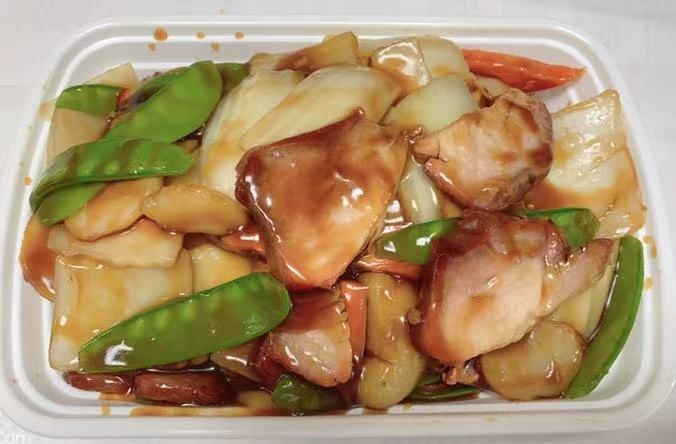 54. 白菜叉烧 Roast Pork w. Chinese Veg.