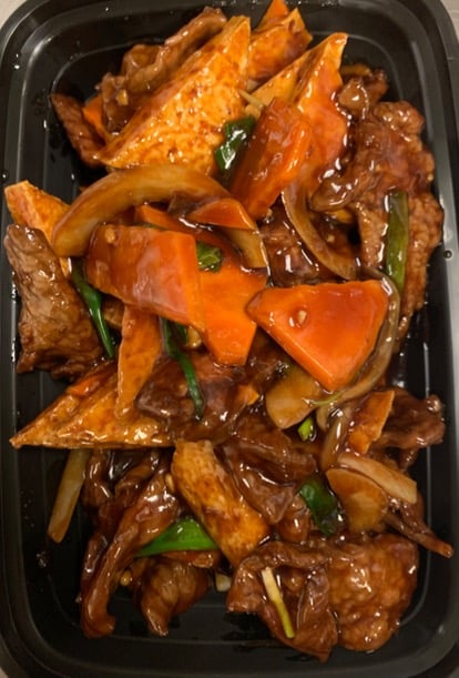 54. 豆腐牛 Beef w. Bean Curd