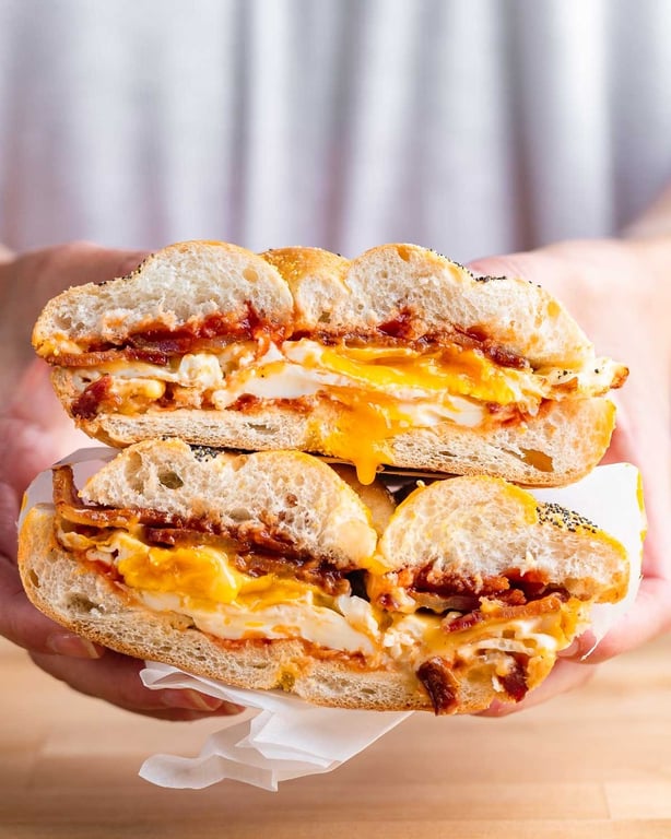 Beef Bacon Egg & Cheese Sandwich