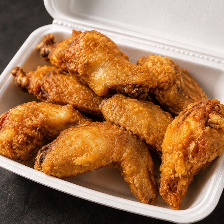 Fried Plain Chicken Wings (8)