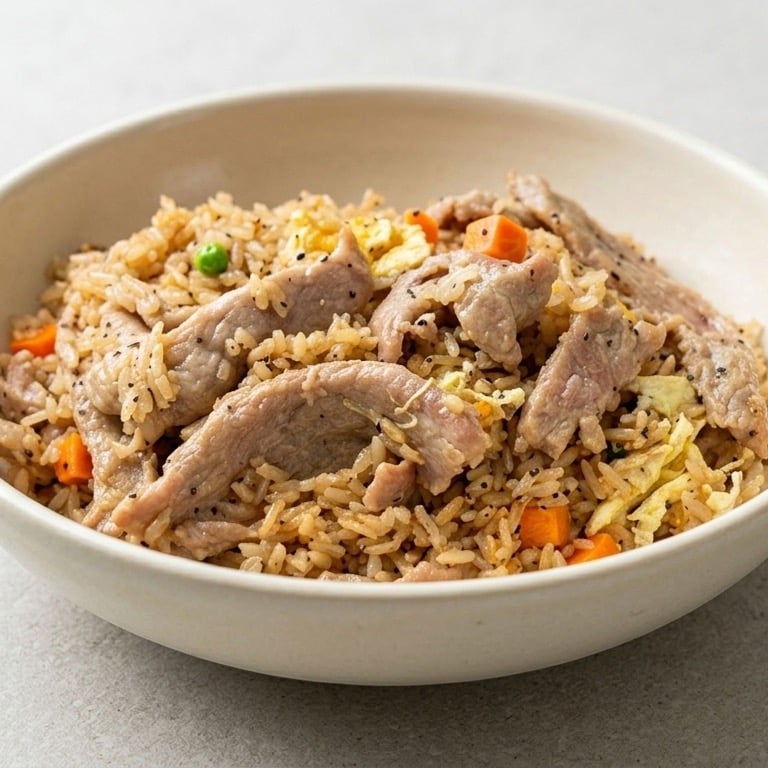 F6. 黑胡椒牛炒饭 Black Pepper Beef Fried Rice