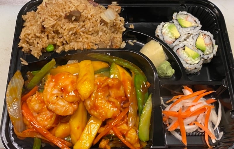 泰式凤梨虾便当 Thai Pineapple Shrimp Bento Box