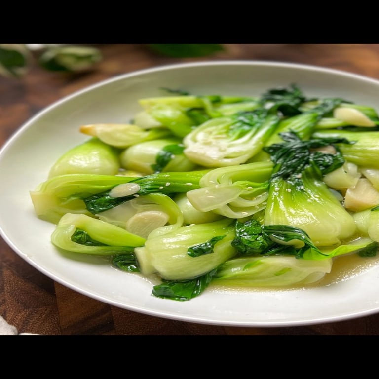 H5. 蒜蓉青江菜 Baby Bok Choy with Garlic