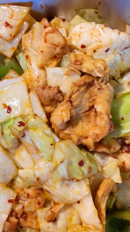 309. Chicken with Hot Cabbage