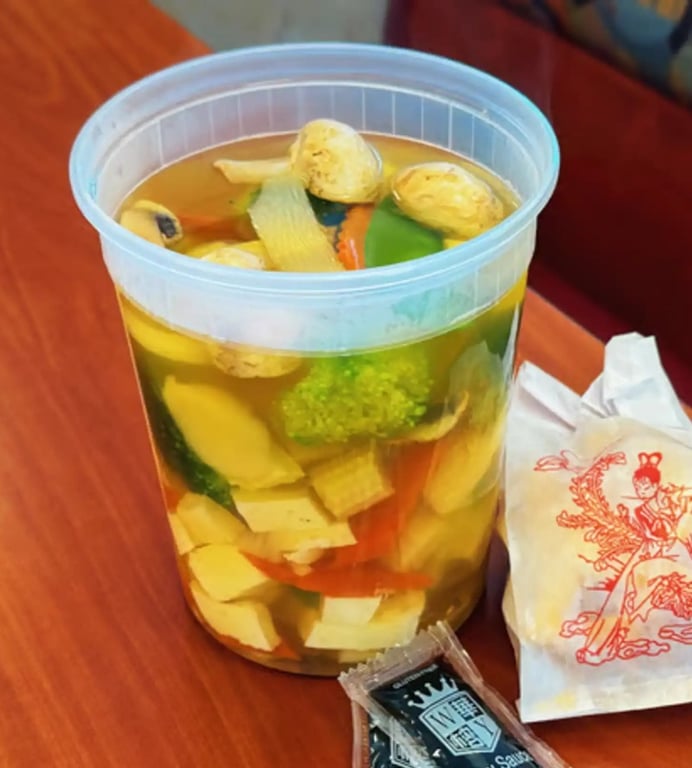 19. Bean Cake w. Vegetable Soup