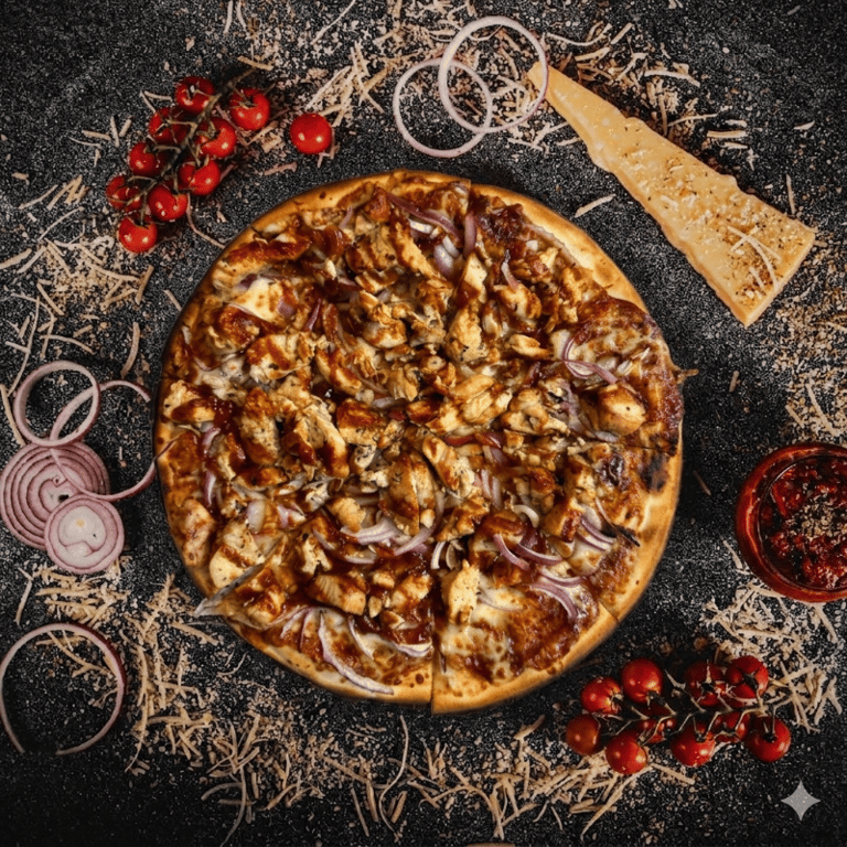 Cauliflower BBQ Chicken Pizza