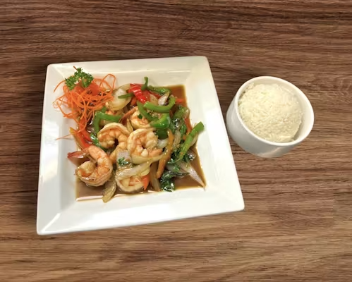 35. Shrimp with Basil - Pad Ka Pao