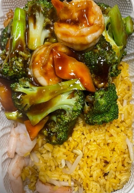 2. 芥兰虾 跟虾饭 Shrimp Broccoli with Shrimp Fried Rice