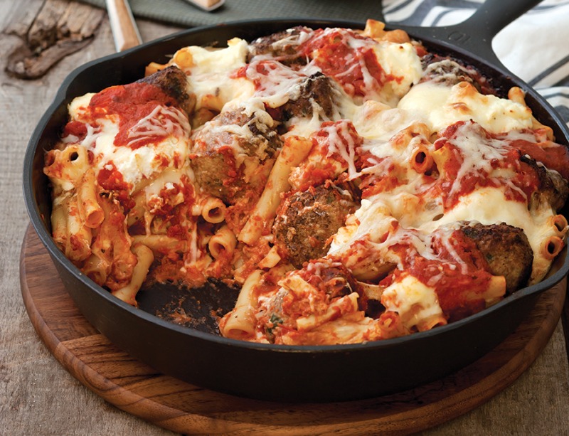 Baked Penne with Homemade Meatballs Image