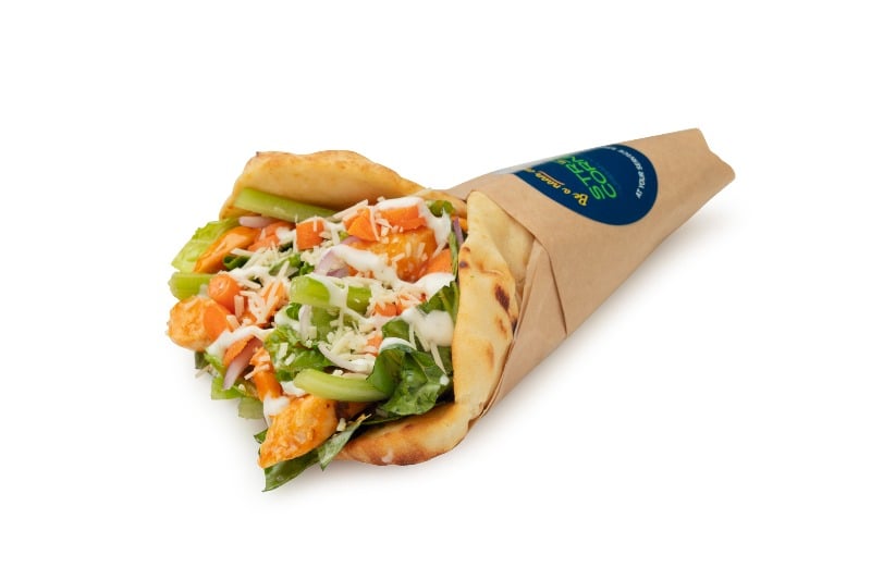Buffalo Chicken Naan Sandwich