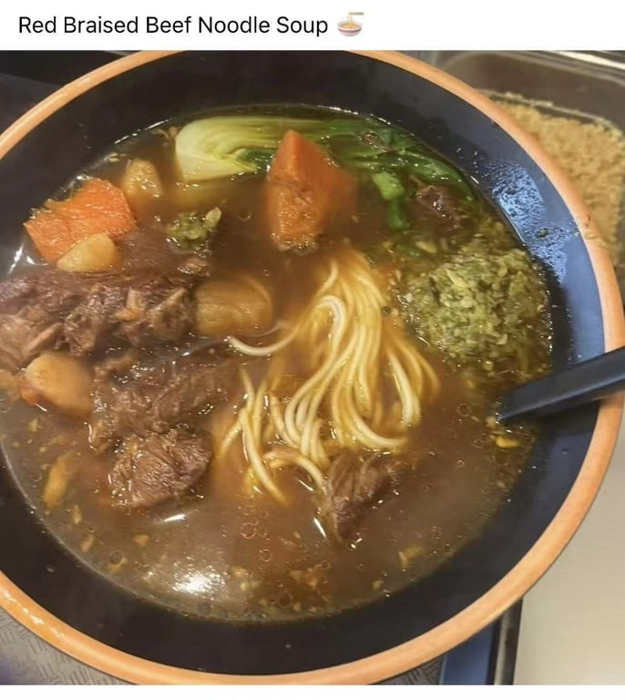 Red Braised Beef Noodles Soup