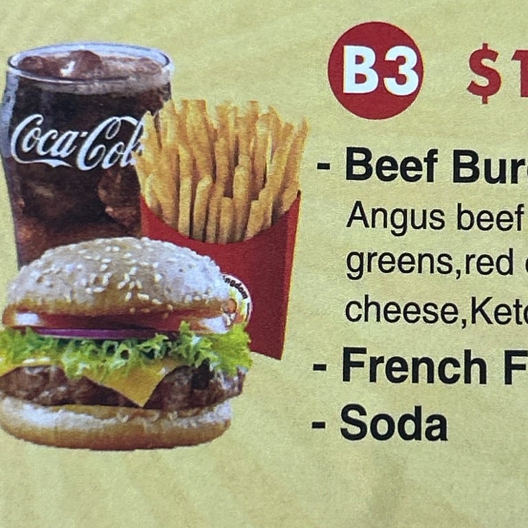 B3 Combo - Beef Burger