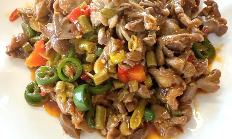 Hunan Style Chicken Gizzards