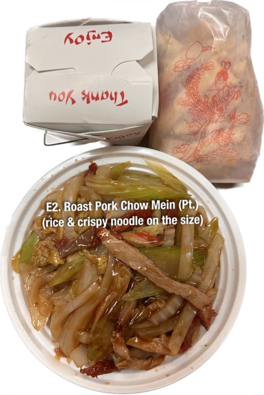E2. 叉烧炒面 Roast Pork Chow Mein
