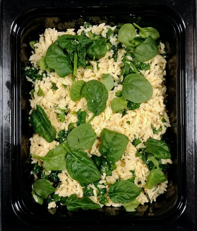 Spinach Parmesan Orzo Pasta Tray