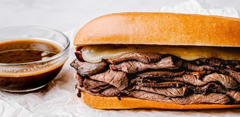 Prime Rib Dip Sandwich
