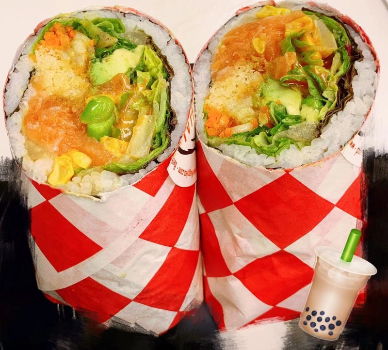 10. Raw Salmon Burrito
