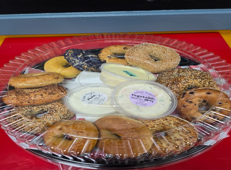 1 or 2  Dozen Bagel Tray with 1/2