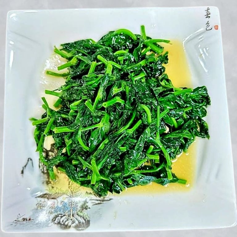 清炒豆苗 Stir-Fried Pea Shoots