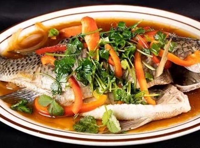 7. Steamed Tilapia in Soy Sauce