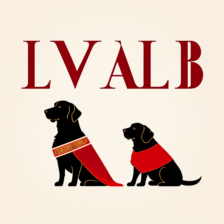 plastic-bat99: professional logo, A black Labrador portrait draped in ...
