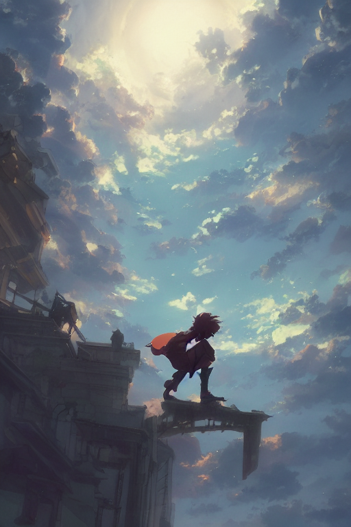 prompthunt: a young man falling from the sky towards a magical city with a  european style at night, illustration concept art anime key visual trending  pixiv fanbox by wlop and greg rutkowski