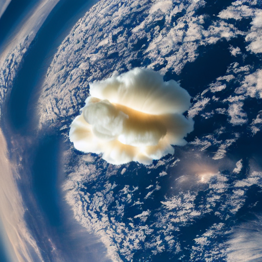 nuclear explosion seen from space