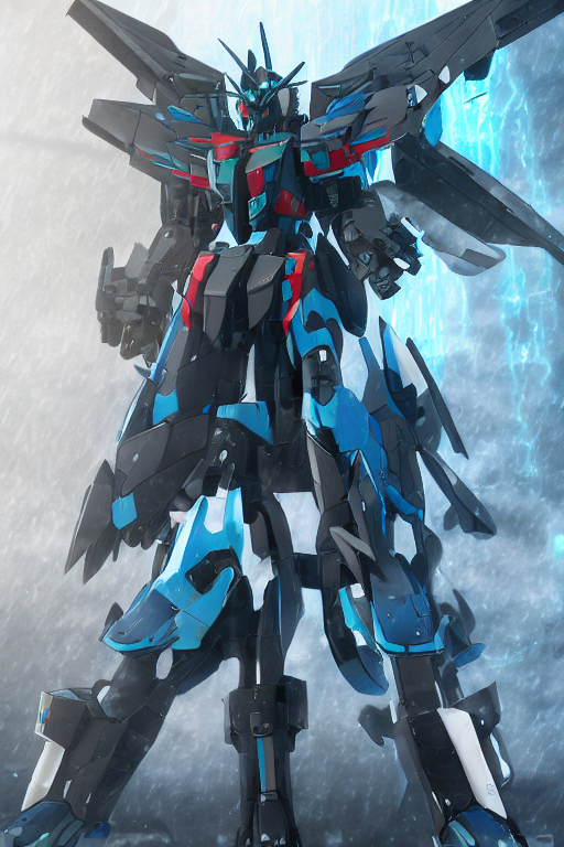 Flying Gundam Wings Mech Mask Cosplay Cyberpunk Masks With Blue