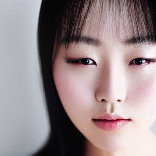 photo portrait of beautiful Japanese women with perfect eyes and simetrical face, she have delicate traditional make up, holding a feather cinematic light, 8k,, akira kurosawa style