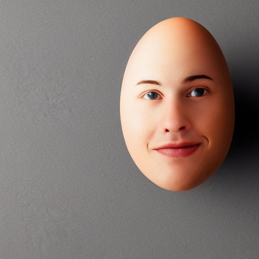 prompthunt: an egg with a human face on it, blank background,  hyperrealistic, 4k,