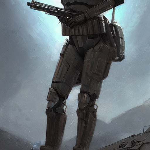SciFi Art by Greg Rutkowski Female Soldier Wearing the Tactical Gear of the  Imperial Empire · Creative Fabrica