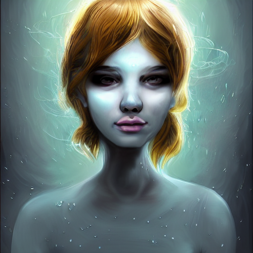 beautiful ghost girl, digital art