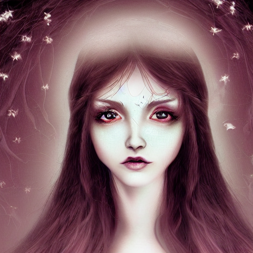 beautiful ghost girl, digital art