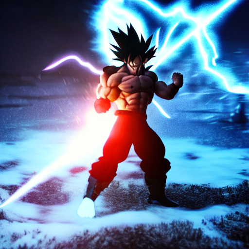 prompthunt: full shot of angry darkness warrior style goku super saiyan ...