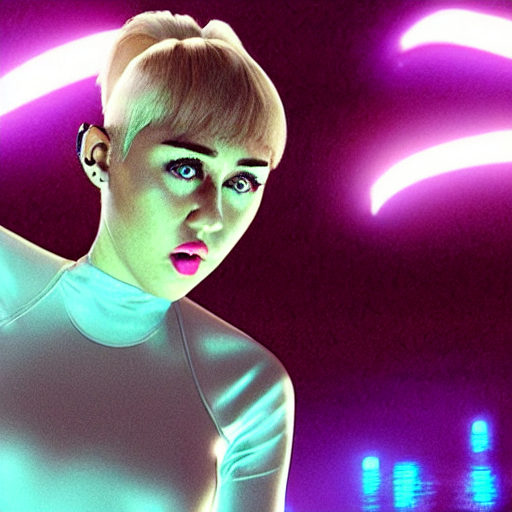 Brunette Miley Cyrus Porn - prompthunt: A still of Miley Cyrus in Tron: Legacy (2010)