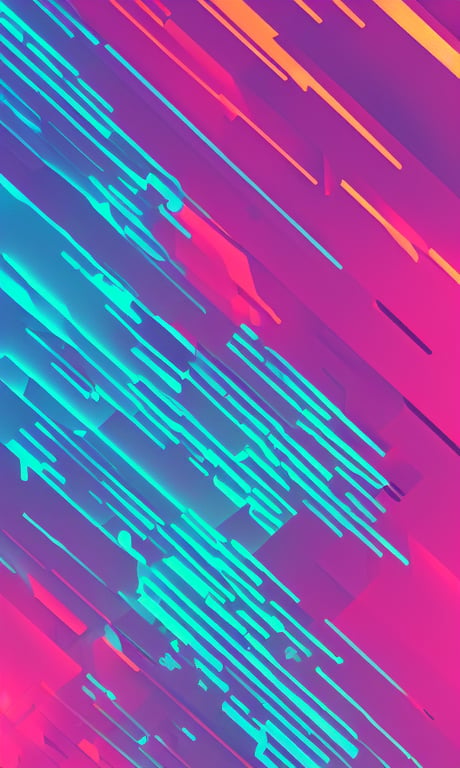 prompthunt: beautiful minimalist abstract hd phone wallpaper, cyberpunk  color palette, geometric, trending on behance