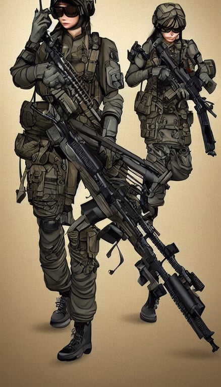 prompthunt: “female sniper tactical gear detailed artwork sharp focus”