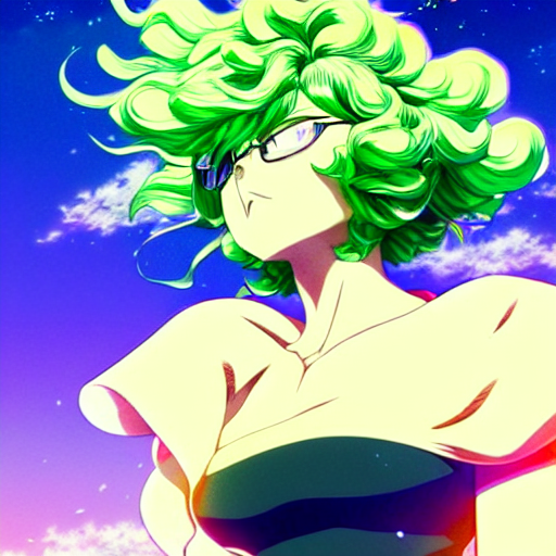 tatsumaki girl, anime, HD,, Stable Diffusion