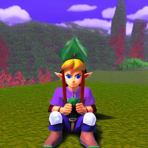 legend of zelda ocarina of time screenshot, the ghetto, Stable Diffusion