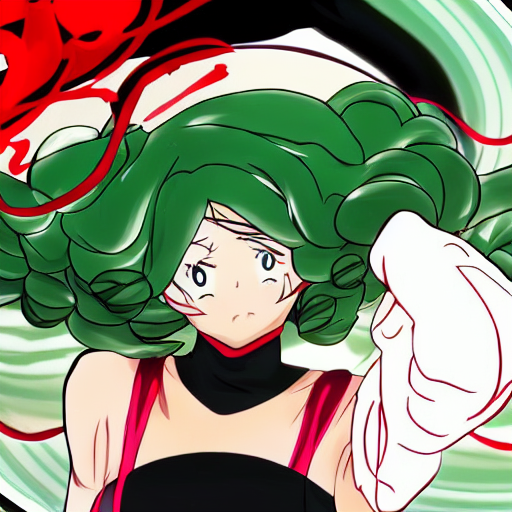 tatsumaki girl, anime, HD,, Stable Diffusion