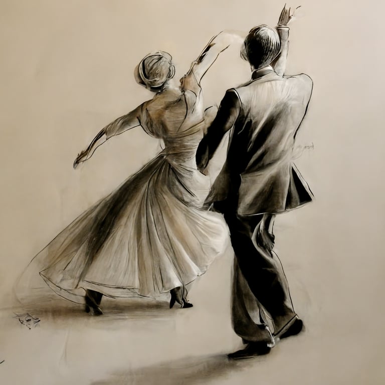 couple dancing sketch