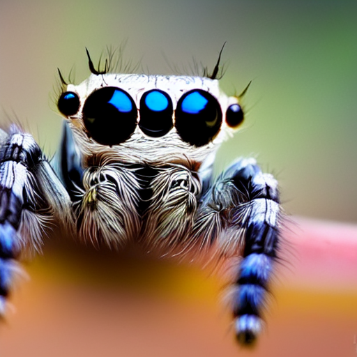 Cute Jumping Spider Water Drop