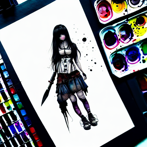 Ink Speedpaint - Female character illustration - PaintingTube