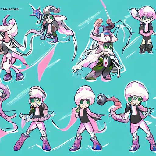 prompthunt: Splatoon character concept art, colored lineart, character ...