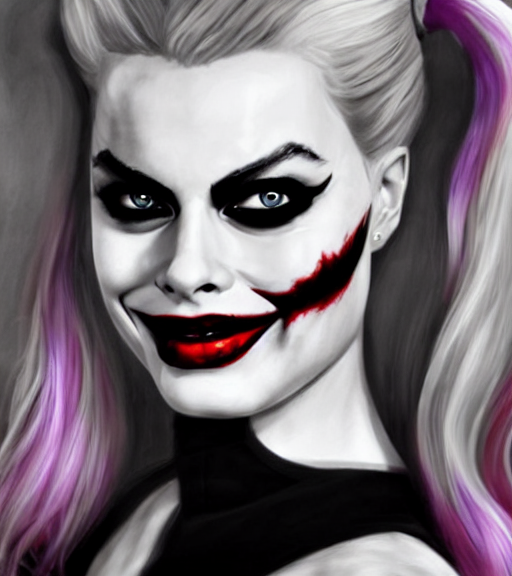 Harley Quinn Face Drawing