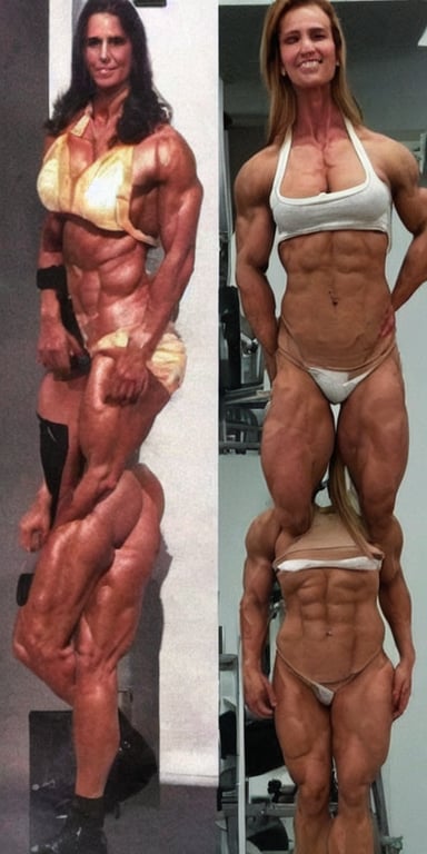 prompthunt: gigachad as woman, full body photo, Ernest Khalimov,  bodybuilder, black and white photograph