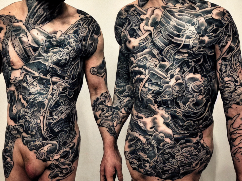 JUNLUNCE Tattoo Practice Skin with Realistic Human Back Design