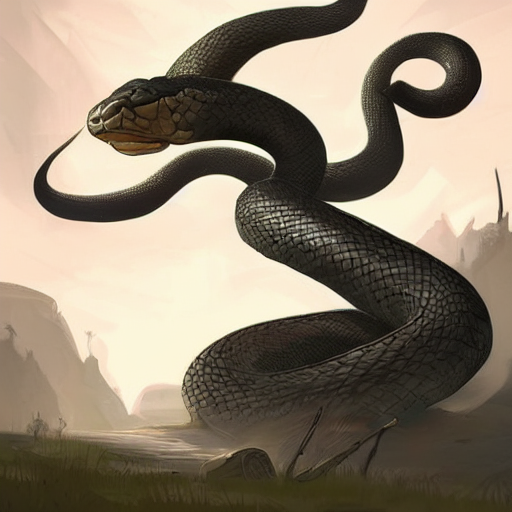 a giant snake. concept art by ram chandra shukla, cgsociety, cobra!!, concept art, 2 d game art, official art