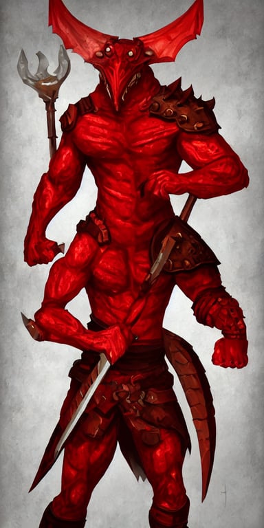 red scaled male dragonborn, rogue outfit, muscular,, Stable Diffusion